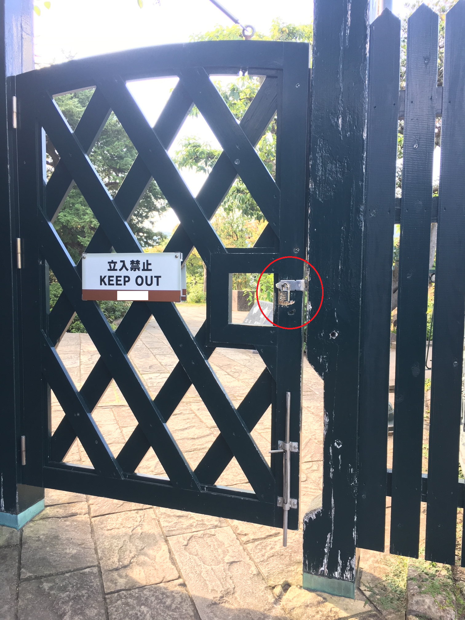 ストロング掛金 ステンレス製　門扉　 南京錠　立入禁止エリア　ネジ穴隠す